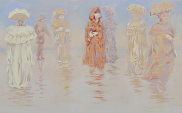 Mark Krause - Venicers walk 2020 Öl auf Leinwand 80 x 192 cm